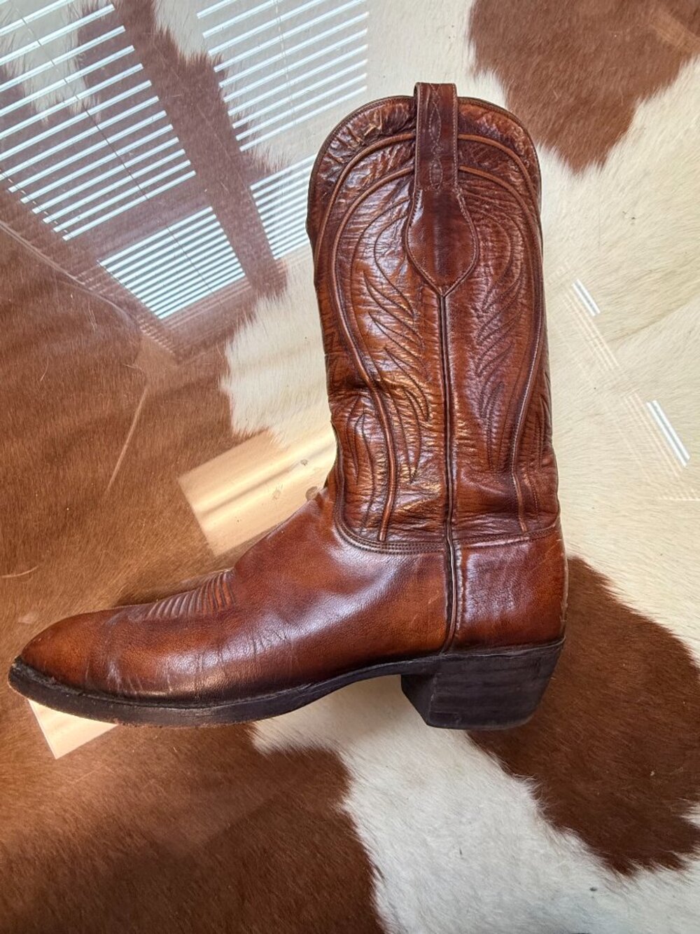 Lucchese "Seville" Goatskin Cowboy Boot - San Antonio Era - Size 12B - Picture 15 of 16